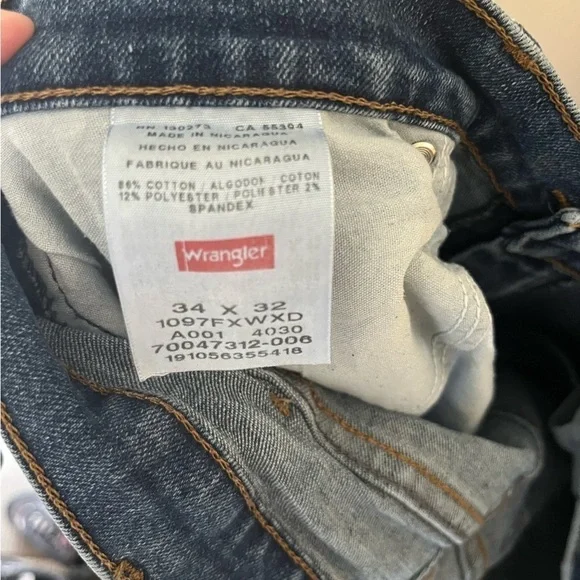Wrangler Men’s Straight Leg Relaxed Fit Jeans 34X32 - Picture 4 of 4